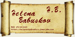 Helena Babuškov vizit kartica